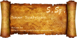 Sauer Szalviusz névjegykártya